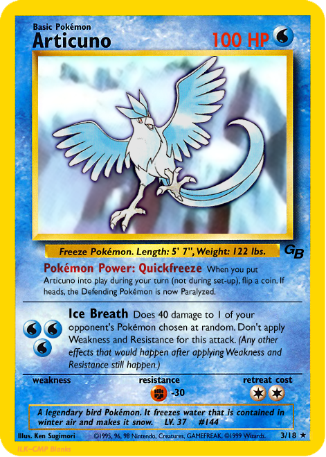 pokemon tcg gameboy legendary cards articuno-game-boy – Retro Pokémon TCG